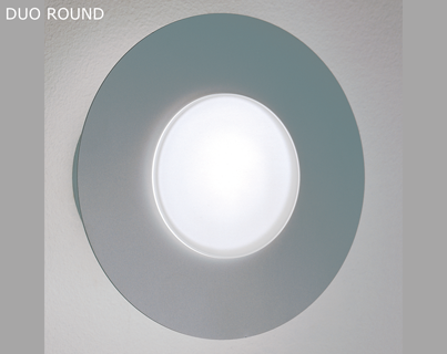 Round Light Fixture in Square Frame