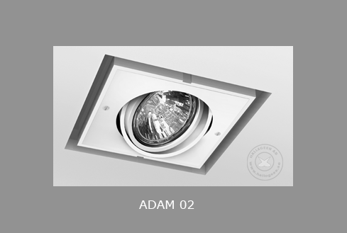 Round Light Fixture in Square Frame