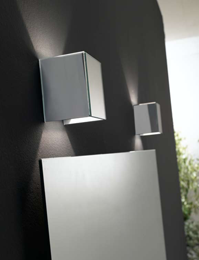 Round Light Fixture in Square Frame