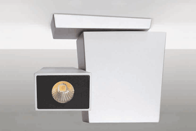Round Light Fixture in Square Frame